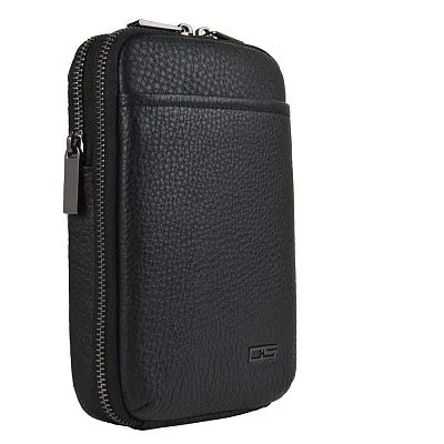 Сумка мужская HT-439-22 черная натуральная кожа