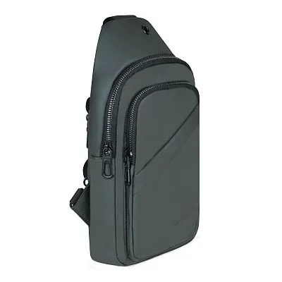 Рюкзак кроссбоди BG-601-15 зелен. текст. с в/о покрытием