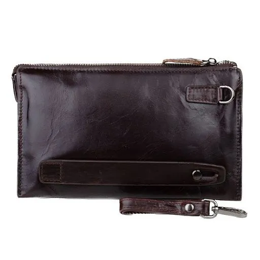 Клатч мужской ZZ-10009 коричневый натуральная кожа