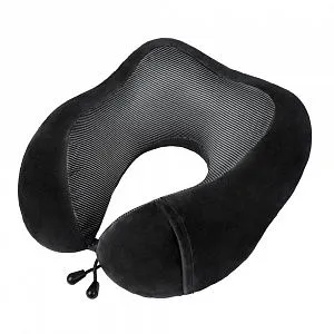 Подушка 3400 memory foam велюр/трикотаж черная