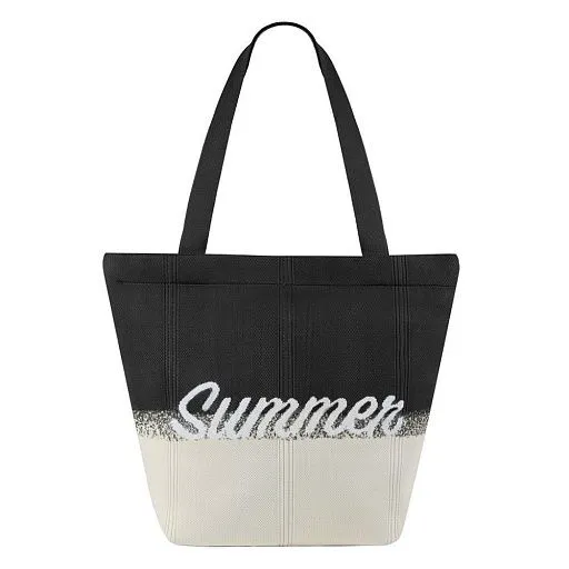 Сумка шоппер BG-580 черная трикотаж Summer