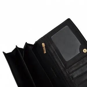Кошелек жен AR-3417-YG черн. нат.кожа Alfa Ricco