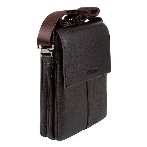 Сумка мужская HT-3387-4M коричневая натуральная кожа