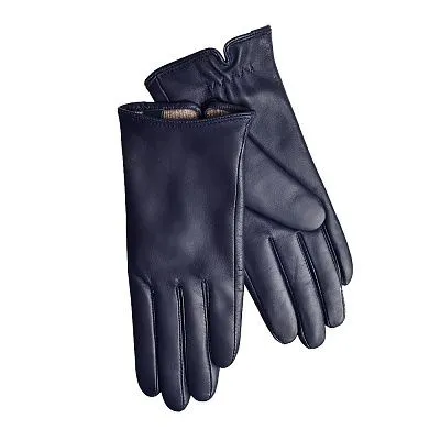 Перчатки жен син. 121 L кожа/шерсть